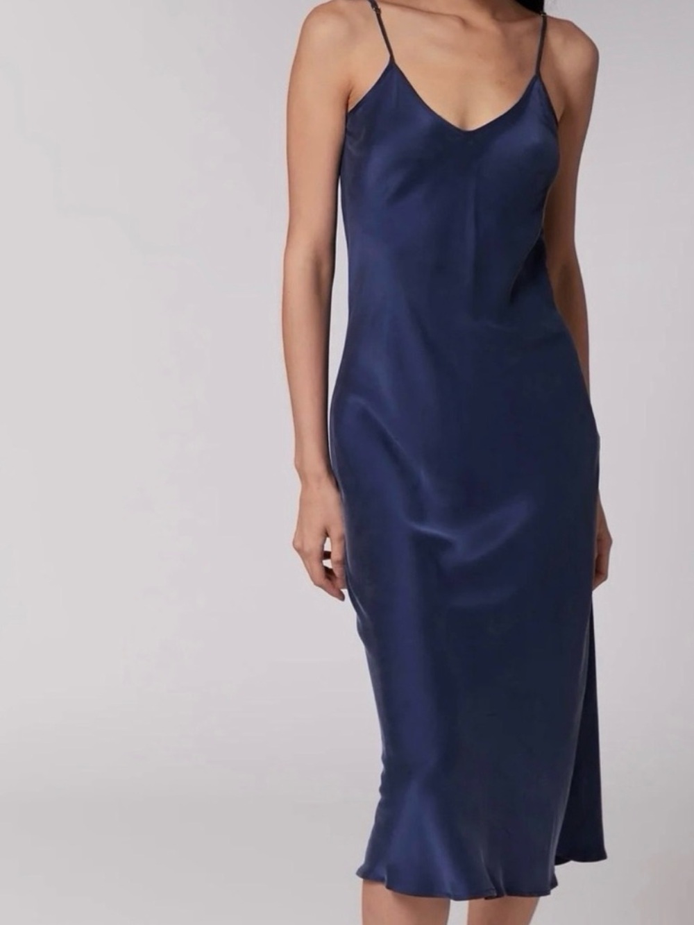 G. Label by Goop 100% Silk Slip Dress in Navy size 6